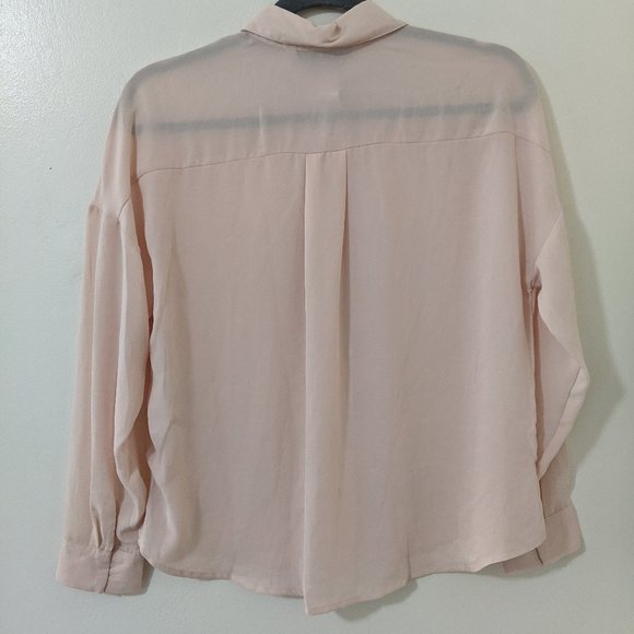 Zara Jeweled Collar Blouse XS - Picture 5 of 7